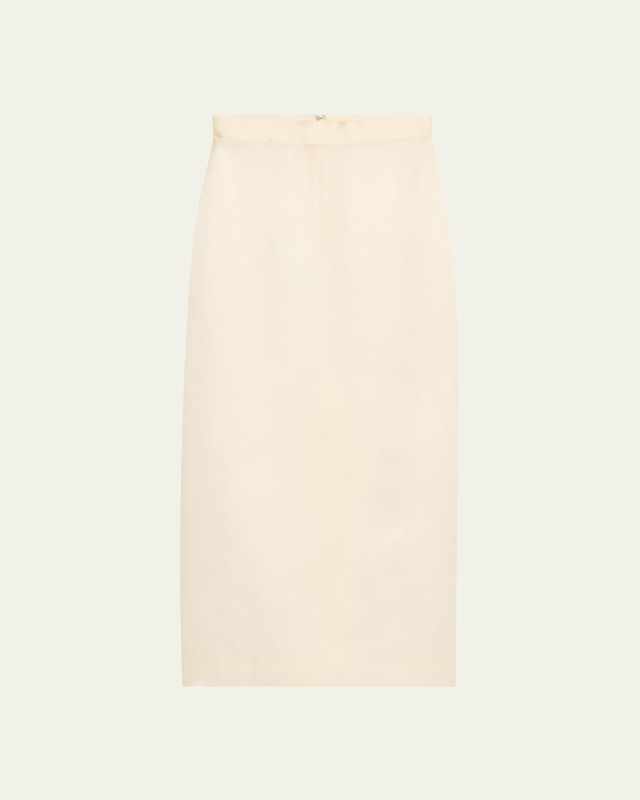 Irene Straight Silk Maxi Skirt